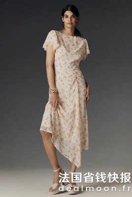 AFRM Vittoria 褶皱长裙 船领