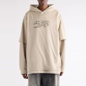 Acne Studios Floor Fairy Tale Layered Logo Graphic Hoodie