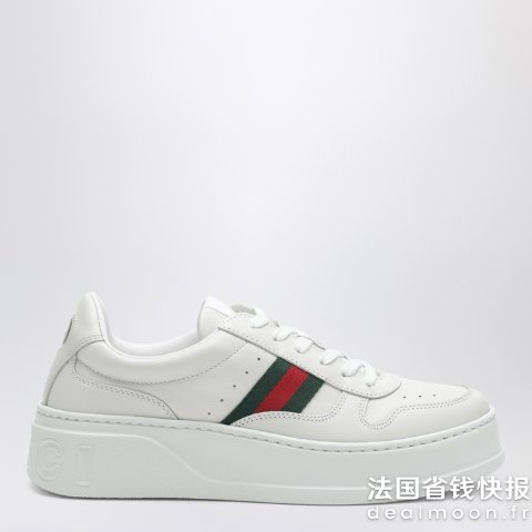 Gucci白色厚底休闲鞋