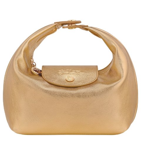Le Pliage Xtra Gold Leather Handbag