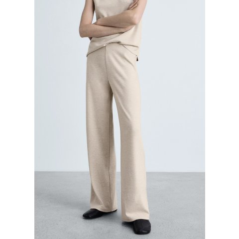 宽松细针织长裤