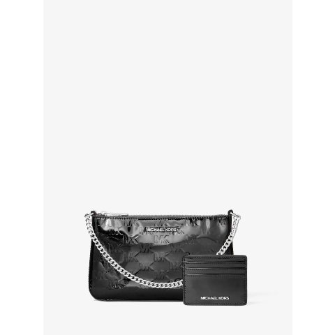 Michael KorsJet Set Patent Debossed Pochette Card Case Set