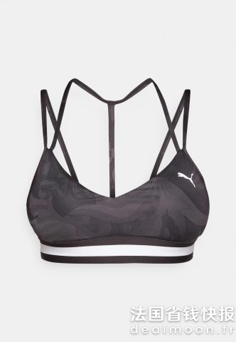 PumaFLORAL RIBBON 低支撑运动文胸 黑色