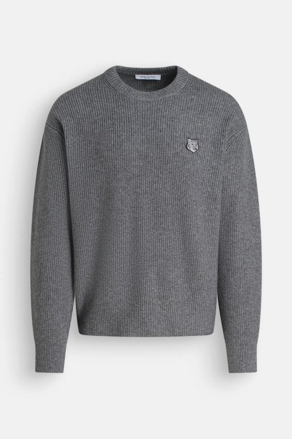  羊毛混纺毛衣 深灰色