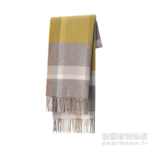 Muji100%羊毛；3色可选格纹围巾