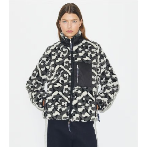 Tory BurchPRISMATIC T Monogram Fleece Jacket