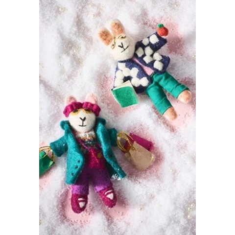 AnthropologieBusy Bunny Felt Ornament