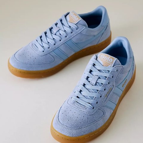 Gola奶味蓝~Gola Hawk 复古麂皮休闲鞋