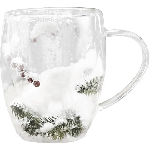 Christmas 玻璃杯 双层隔热 11cm