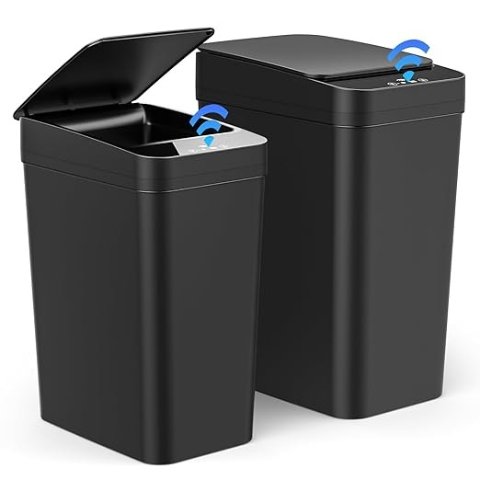 史低闪促！随时调！Dreamhigh 智能感应垃圾桶 15L+12L