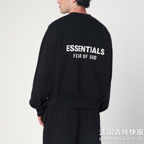 FOG Essentials 黑色棉卫衣