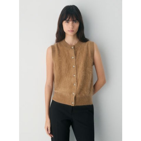 Brushed Cashmere 无袖开衫