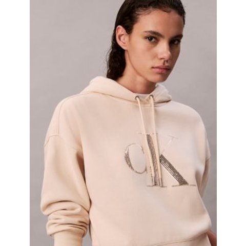 Calvin KleinFleece Sequin Monogram Hoodie