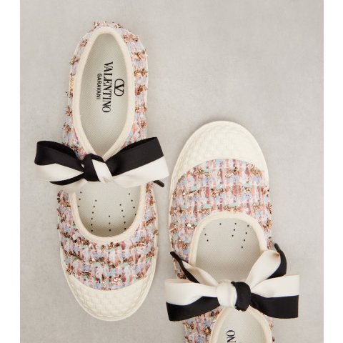 ValentinoBay By Bay Checked Tweed Sneakers