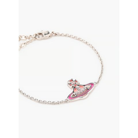 珐琅玫瑰色土星手链