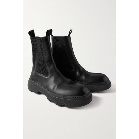 BurberryLeather Chelsea Boots Black