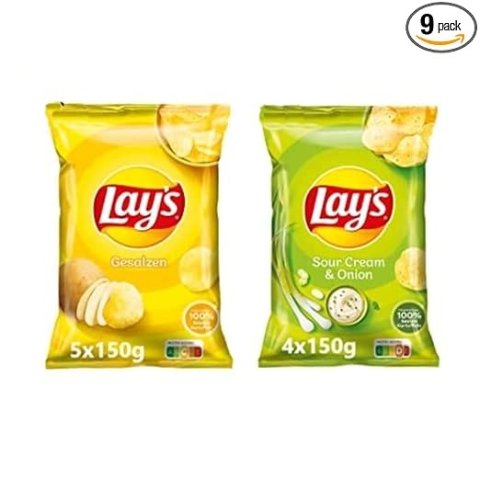 LaysLay s 派对装薯片 9包装 150g