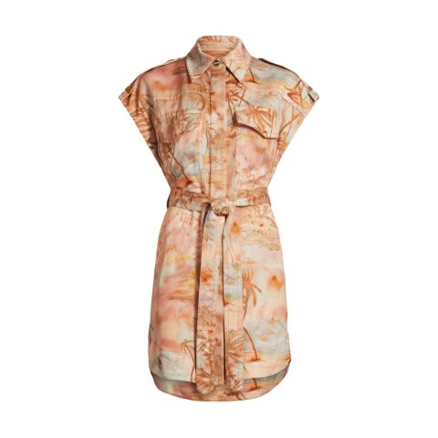 ZimmermannIlluminate Printed Sleeveless Tunic Dress