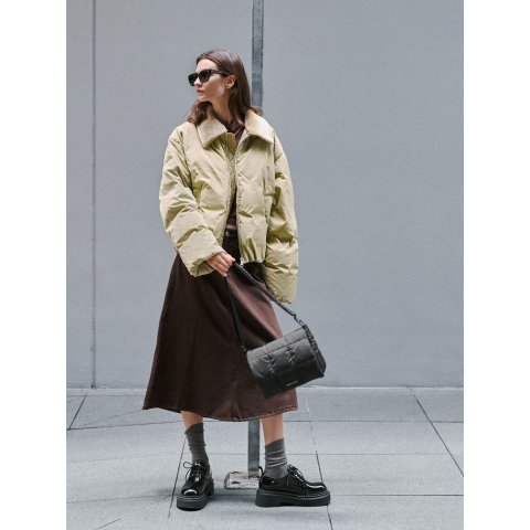 Charles & KeithErrya Mini Nylon Quilted Crossbody Bag Black