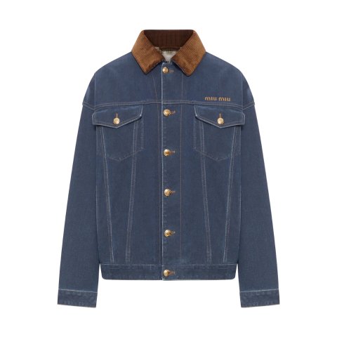 牛仔天鹅绒夹克