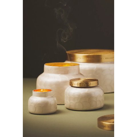 CAPRI BLUEVolcano Scented Candle Capiz Jar