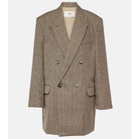 Houndstooth 羊毛西装外套