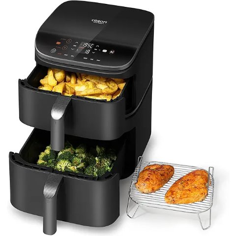 COSORI2槽空气炸锅 10.8L 银灰色