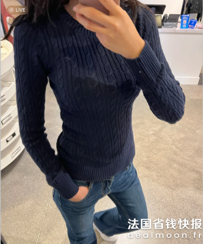 Hollister@SANKIcon 针织圆领毛衣