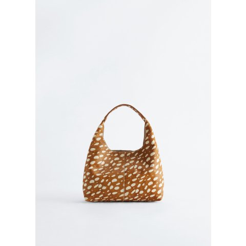 Deer Print 皮革单肩包