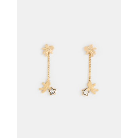 Charles & KeithAthalia Crystal Drop Earrings Gold