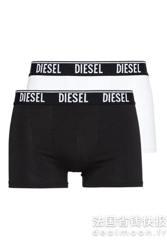 Diesel€6.5/条Boxers 白色平角内裤 2条装
