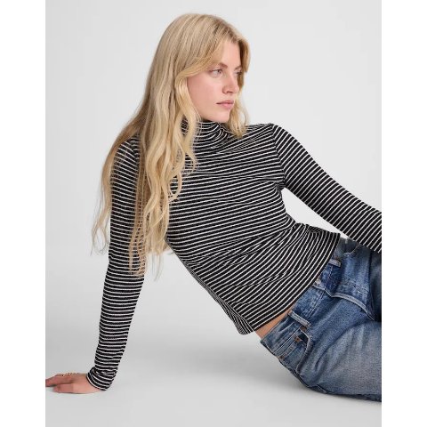 MadewellRibbed Turtleneck Long-Sleeve Tee