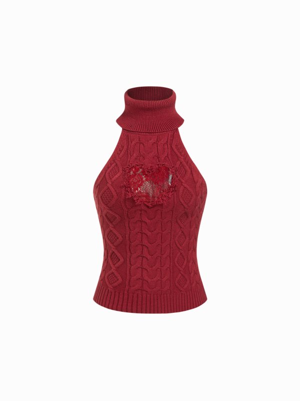 Guipure 蕾丝针织背心