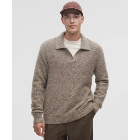 lululemonWool-Blend Ribbed Polo Shirt