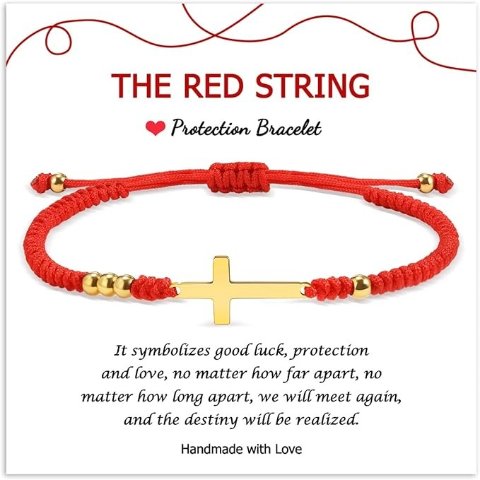 MANVEN 女士幸运手链 红绳