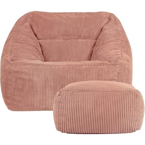 IconIcon Natalia 粉色懒人沙发绒面