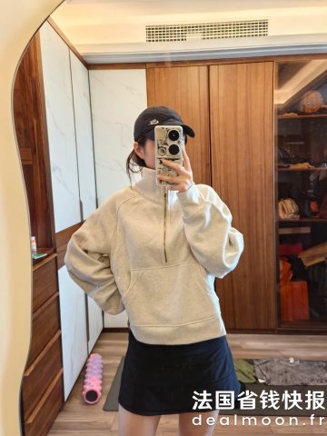 Lululemon大码还有货！scuba白金立领卫衣（无帽款）