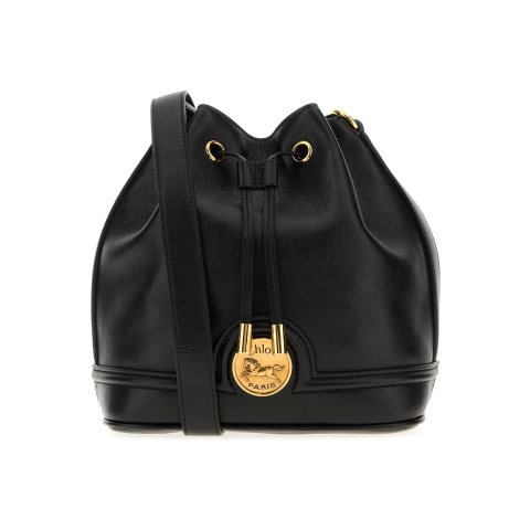 ChloeBlack Leather Bucket Bag
