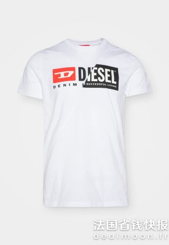 DieselDiesel T-DIEGO-CUTY 白色印花T恤