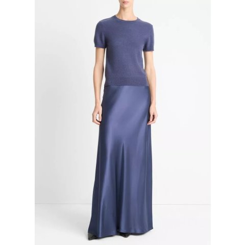 VinceWool Cashmere Blend Short Sleeve Sweater