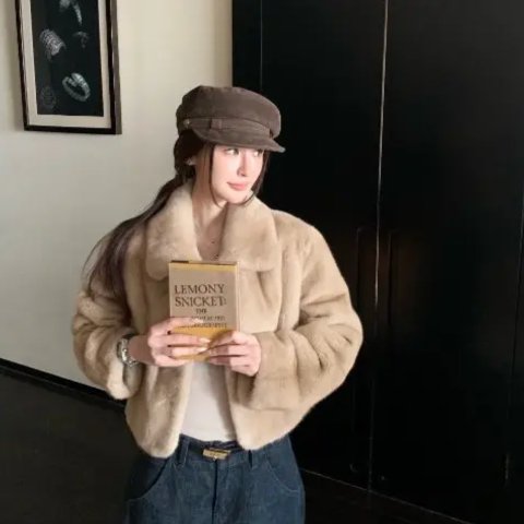 Valentini 1972 仿皮草翻领夹克