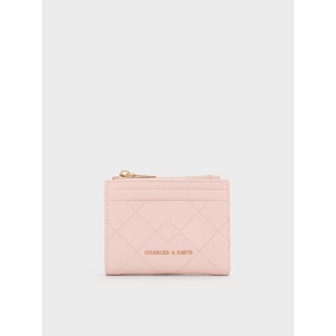 Charles & KeithDuo Quilted Small Wallet Soft Pink