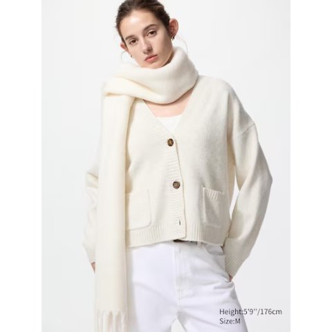 松软纱线短款开衫