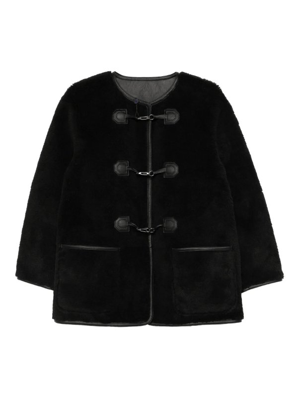 Dunst 毛绒牛角扣外套