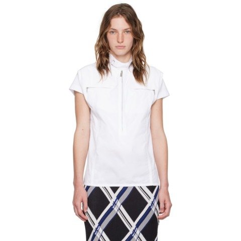 Half-Zip 白色马甲