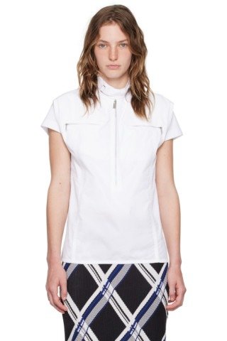 Half-Zip 白色马甲