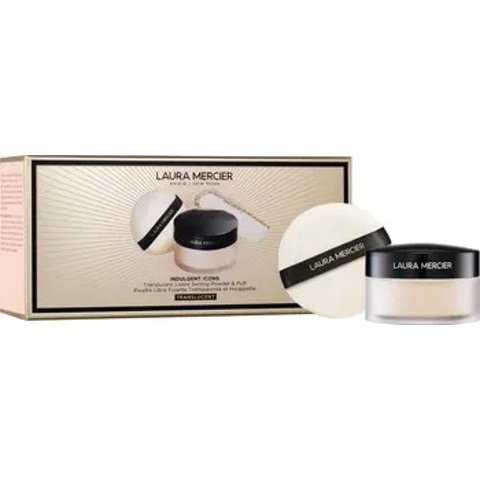 Laura MercierIndulgent Icons Setting Powder Velour Puff Set