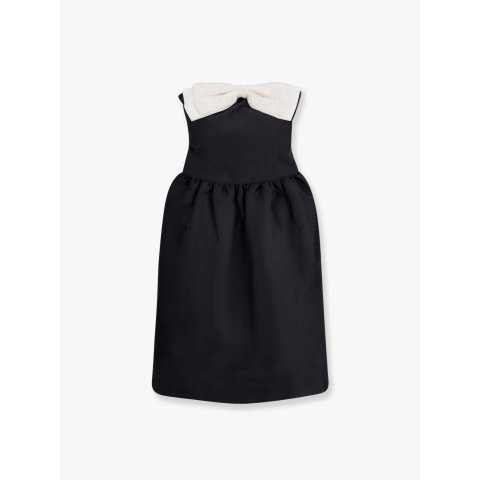  Taffeta 蝴蝶结连衣裙 