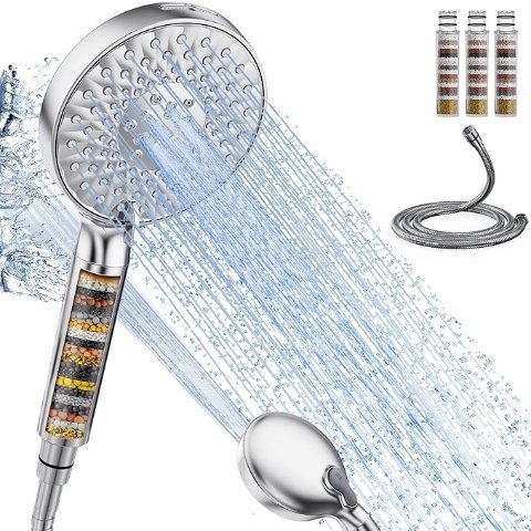 9级过滤、8种淋浴模式过滤花洒