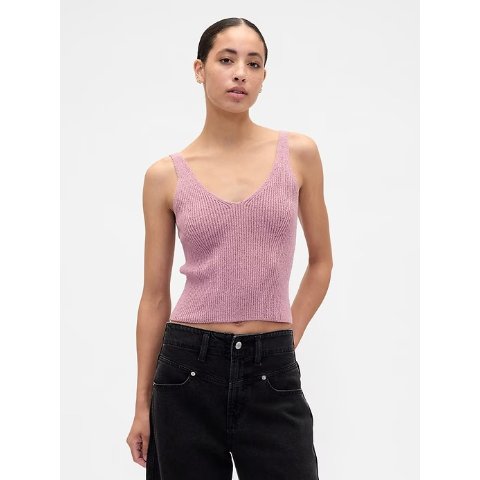 GapRibbed Boucle Sweater Tank Top